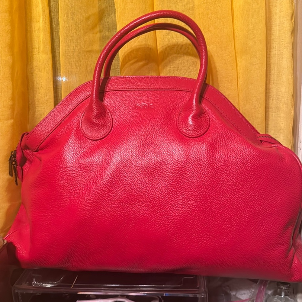 Beck red leather bag